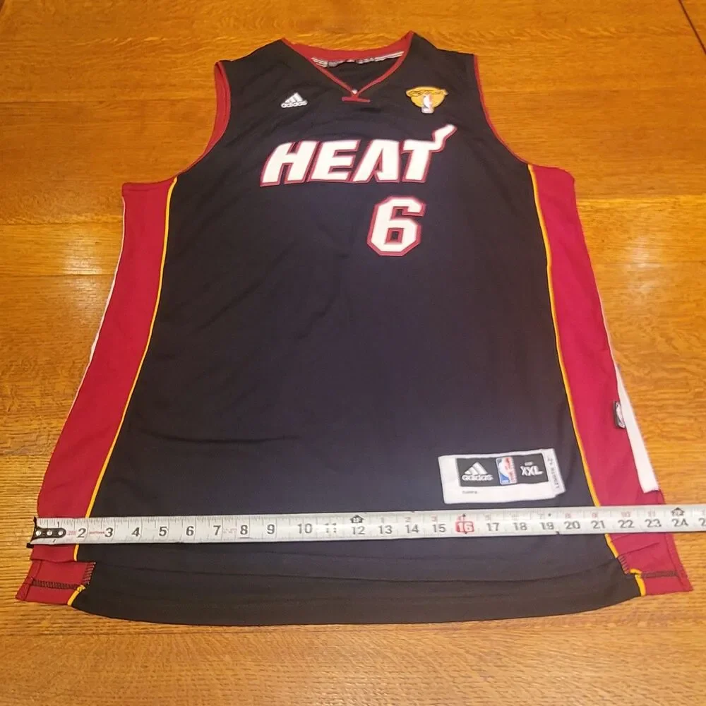 LeBron James Miami Heat 2012 NBA Finals Authentic Jersey Adidas Swingman XXL +2